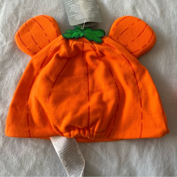 Disney Baby Mickey Mouse Pumpkin Infant Beanie Hat Orange - Picture 2 of 7